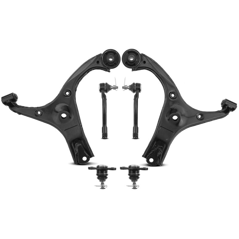 6x Front Lower Control Arm Tie Rod End Ball Joint for Hyundai Accent 2006-2011