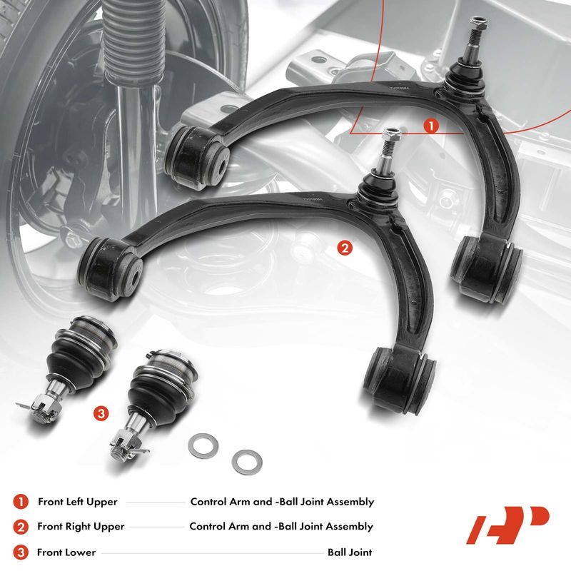 4x Front Control Arm with Ball Joint for Chevrolet Silverado 1500 GMC Cadillac