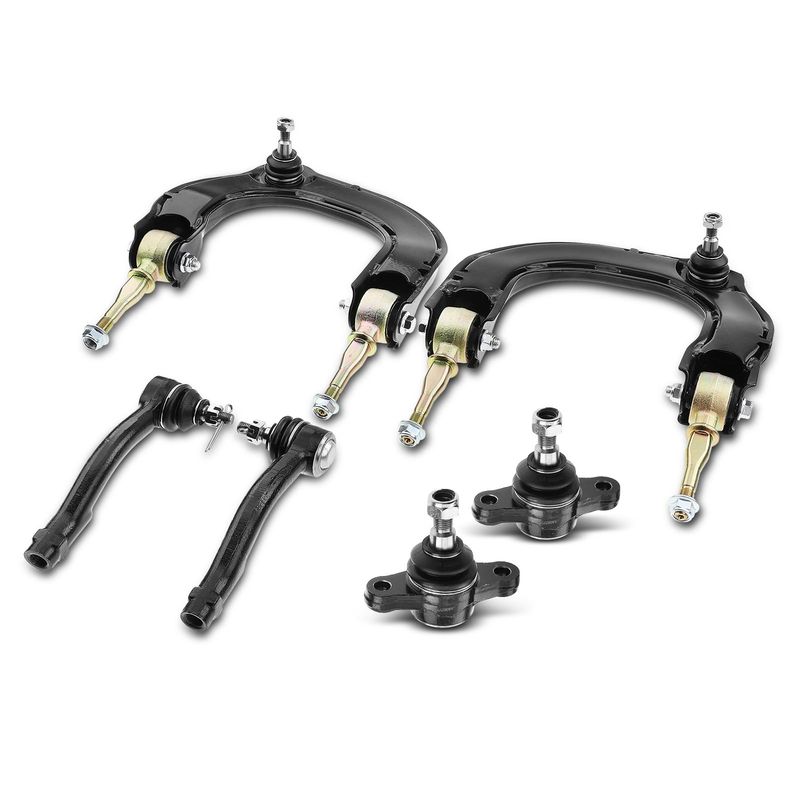6x Front Control Arm with Ball Joint Tie Rod End for Hyundai Sonata Kia Optima