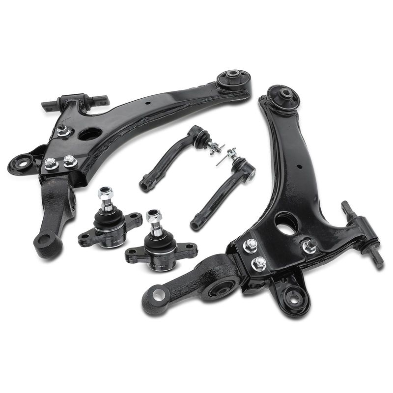 6x Front Control Arm & Tie Rod End & Ball Joint for Hyundai Sonata Kia Magentis
