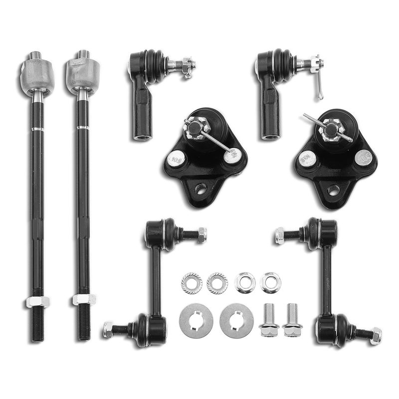 8x Front & Rear Stabilizer Bar Link & Tie Rod End & Ball Joint for Chevy Prizm