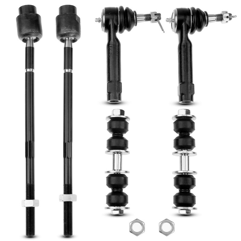 6x Front Sway Bar Link with Tie Rod End for Chevrolet Impala Pontiac Grand Prix