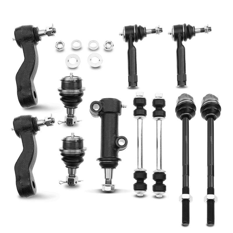 11x Front Sway Bar Link Tie Rod End Idler & Pitman Arm Ball Joint for Chevy GMC
