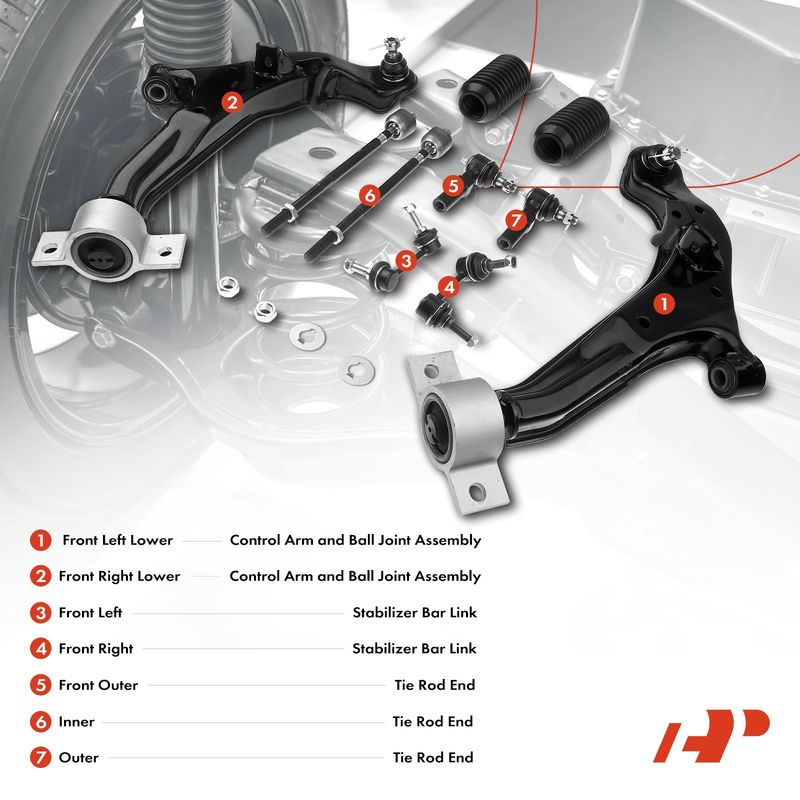 10x Front Control Arm with Ball Joint Sway Bar Link for Infiniti I30 I35