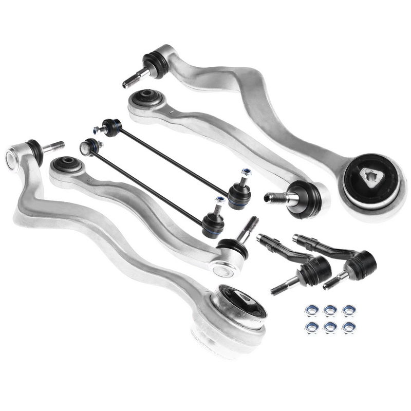 8x Front Lower Control Arm Bar Link Tie Rod End Kit for BMW E60 525i 528i 530i