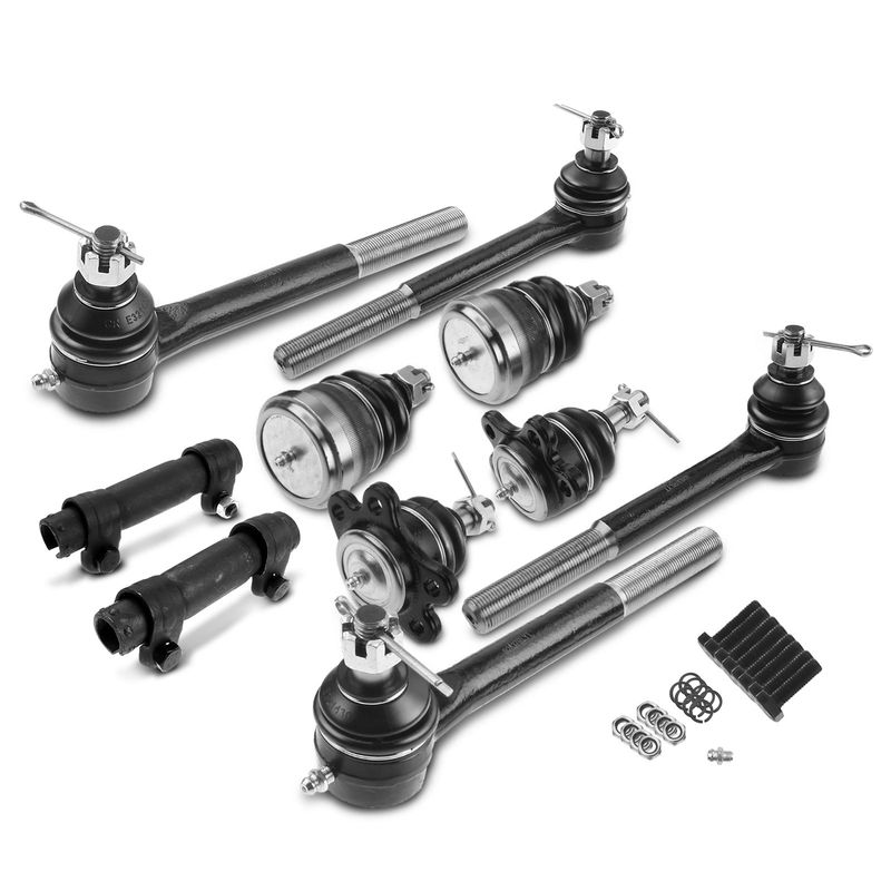 10x Inner & Outer Tie Rod End with Adjusting Sleeve & Ball Joint for Chevy GMC