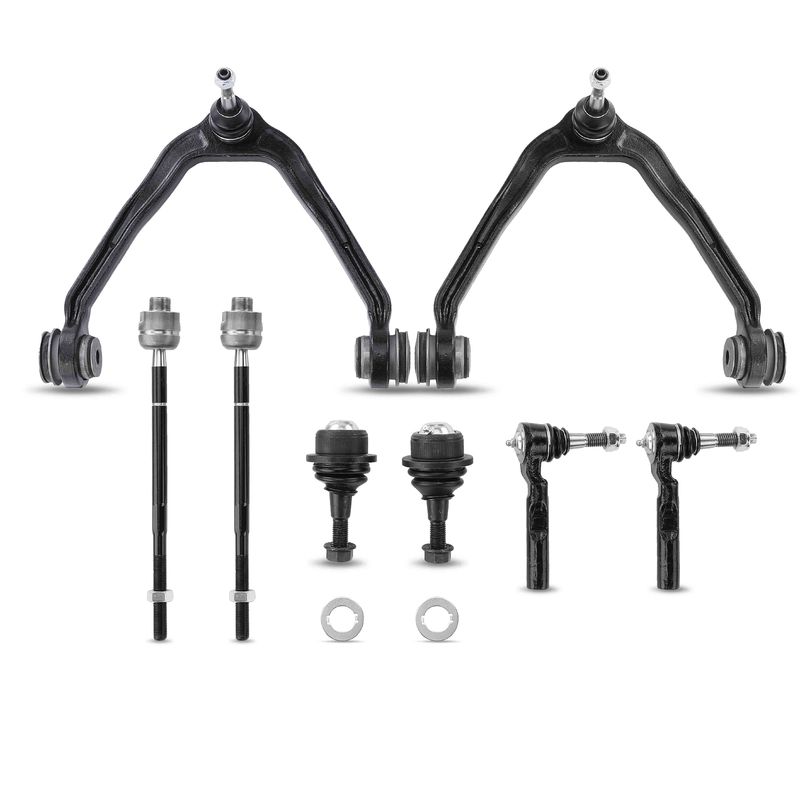 8x Front Control Arm Ball Joint Tie Rod End for Chevrolet Express GMC Savana