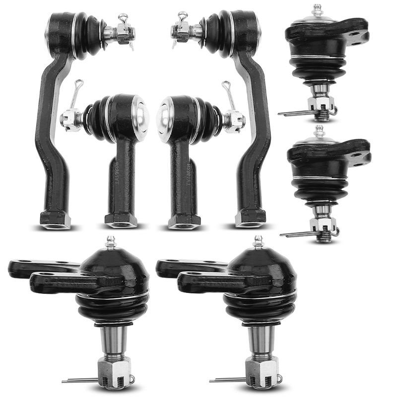 8x Inner & Outer Tie Rod End with Ball Joint for Mazda B2200 B2600 1987-1993 RWD
