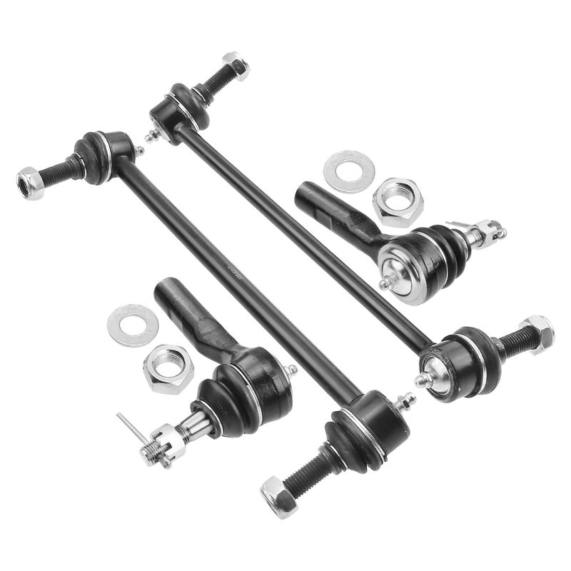 4x Front Stabilizer Sway Bar End Links & Tie Rod End for Chevy Equinox Pontiac