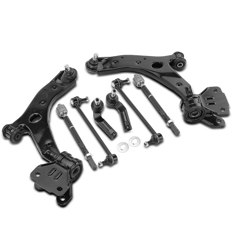 8x Front Control Arm with Ball Joint Tie Rod End for Mazda 3 2007-2009 Turbo