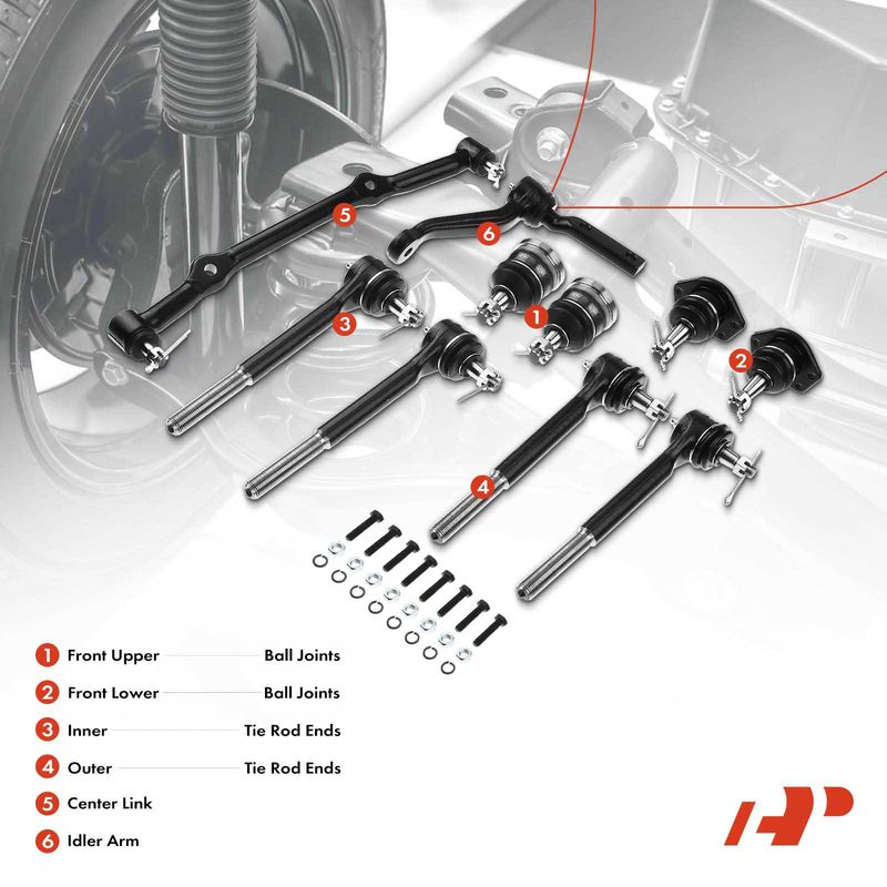 10x Inner & Outer Tie Rod End & Idler Arm & Ball Joints for Chevy Blazer S10 RWD