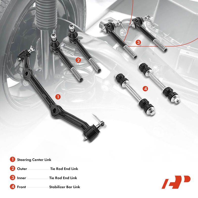 7x Front Stabilizer Bar Link & Tie Rod End for Chevrolet Blazer GMC Jimmy Isuzu