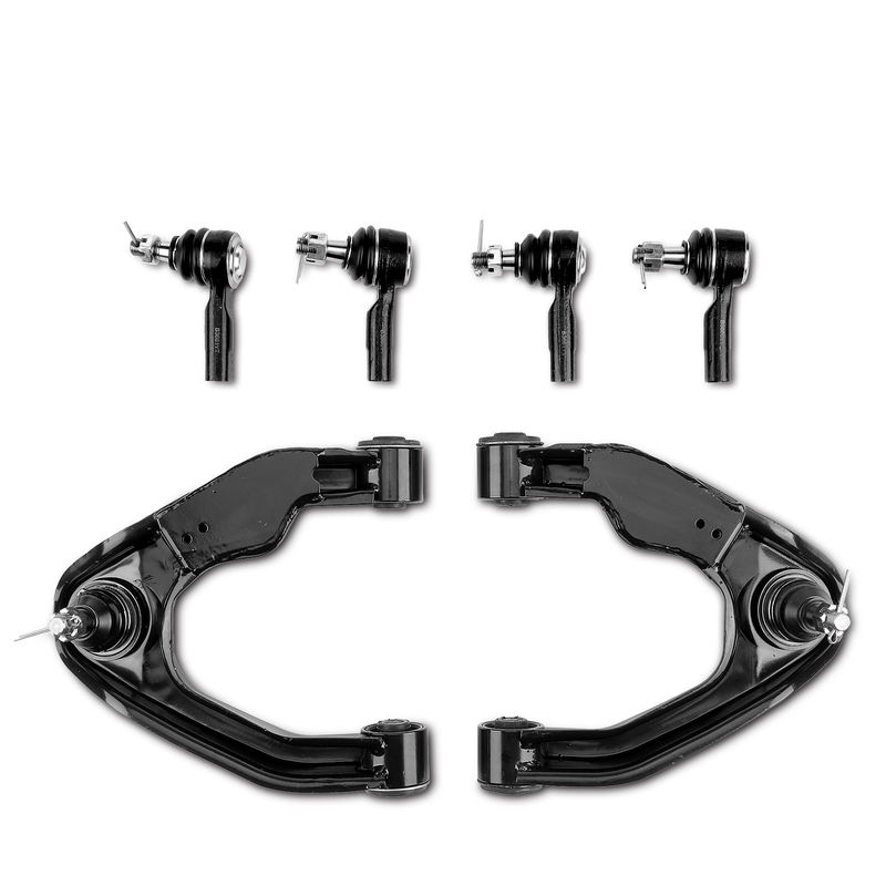 6x Front Upper Control Arm with Ball Joint Tie Rod End for Nissan Frontier Xterra