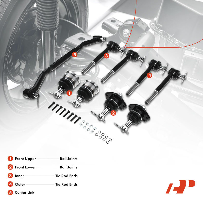 9x Inner & Outer Tie Rod End & Ball Joint & Center Link for Chevy Blazer S10 GMC