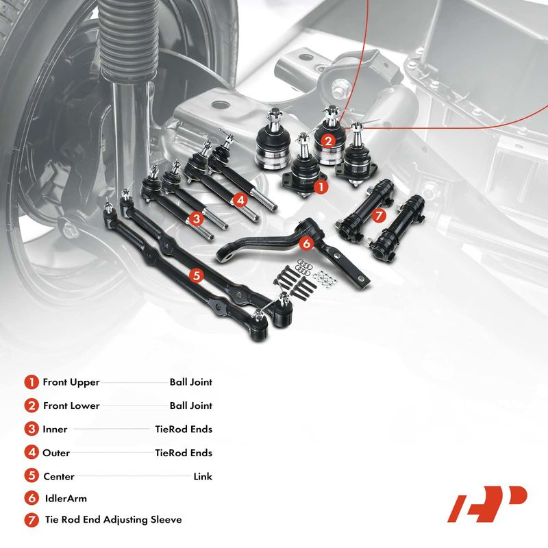 13x Front Idler Arm & Tie Rod End & Ball Joints for Chevy Blazer GMC Jimmy RWD