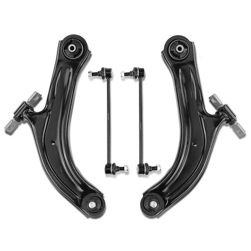 4x Front Control Arm with Stabilizer Bar Link for Nissan Sentra 07-12 2.0L 2.5L