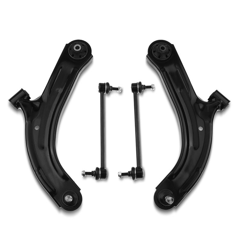 4x Front Control Arm with Ball Joint Sway Bar Link for Nissan Versa 07-12 Cube
