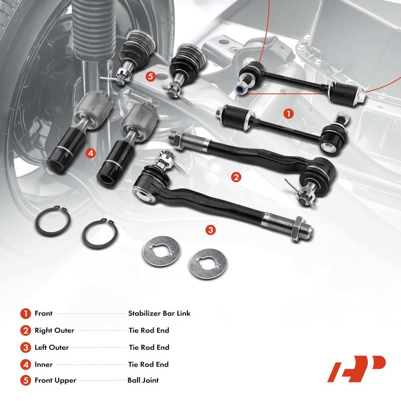 8x Front Stabilizer Bar Link & Tie Rod End & Ball Joint for Toyota 4Runner 96-02