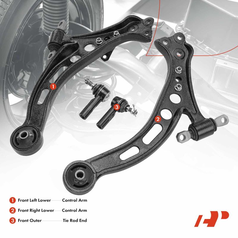 4x Front Control Arm & Tie Rod End for Toyota Camry 1992-1996 Avalon Lexus ES300