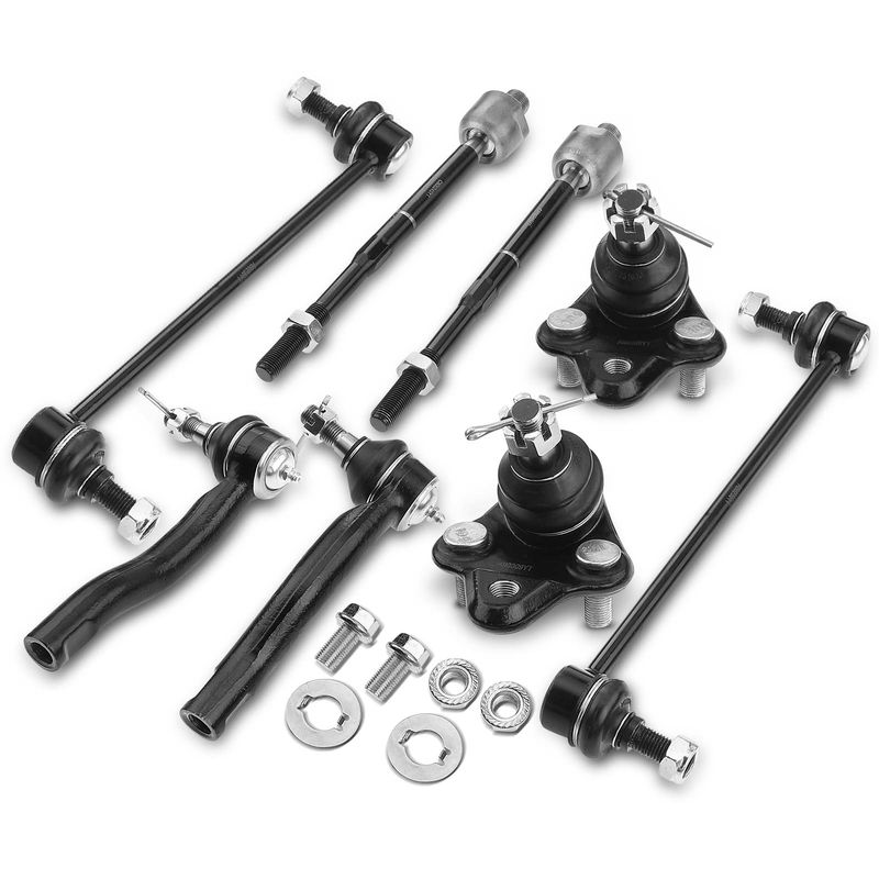8x Front Stabilizer Bar Link Kit with Ball Joint Tie Rod End for Toyota Prius