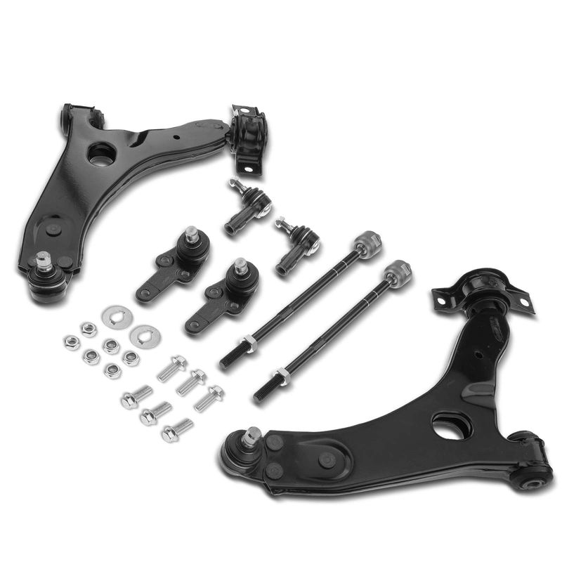8x Front Control Arm & Ball Joint Assembly Tie Rod End for Ford Focus 2000-2004