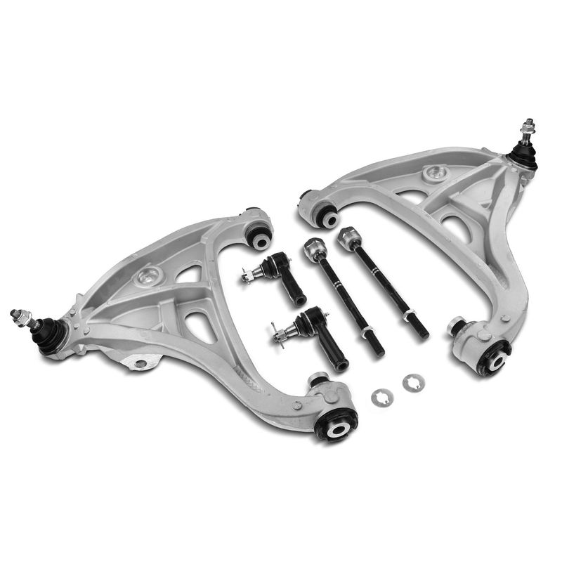 6x Front Control Arm with Ball Joints Tie Rod End for Ford F-150 04-08 4.2L 4WD