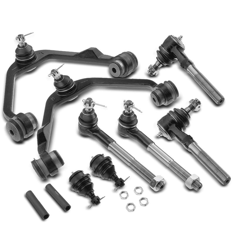 10x Front Control Arm with Ball Joints Tie Rod End for Ford F-150 F-250 RWD