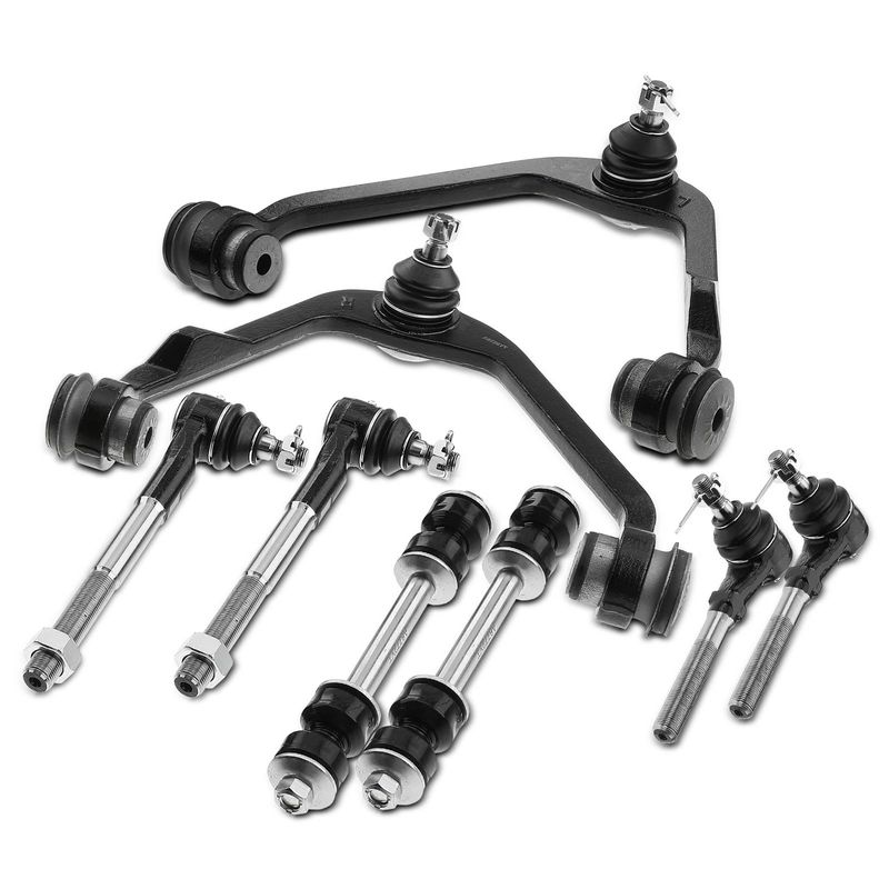 8x Front Control Arm with Ball Joint & Tie Rod End for Ford F-150 97-03 F-250