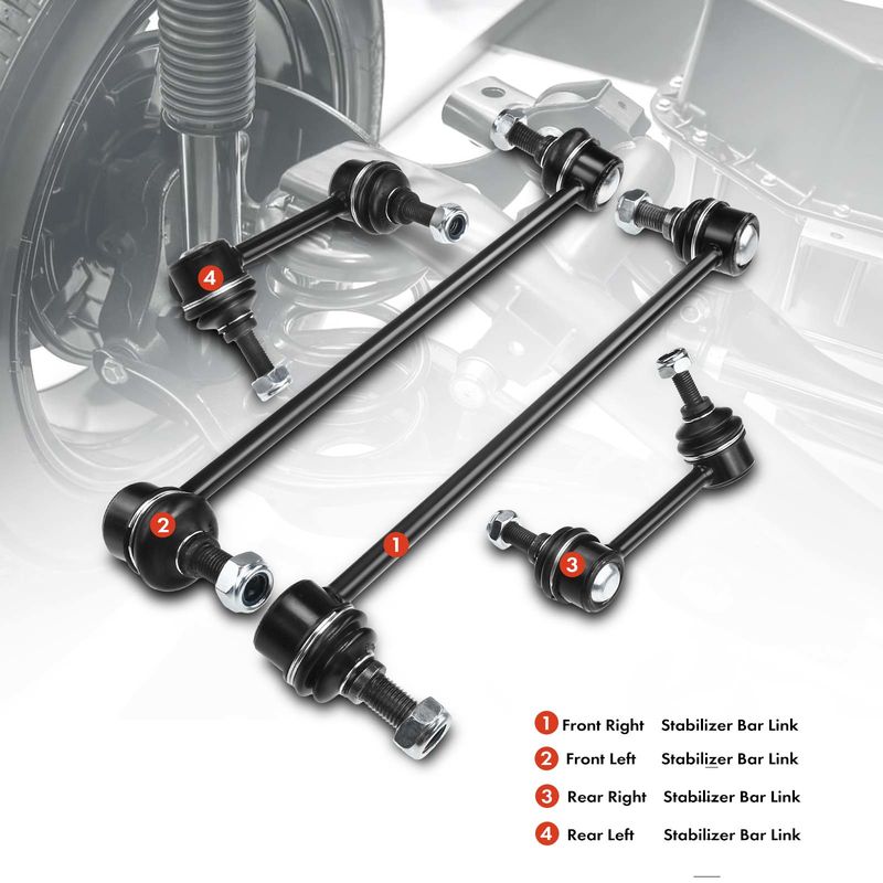 4x Front & Rear Stabilizer Bar Link for Nissan Altima 2007-2013 L4 2.5L V6 3.5L