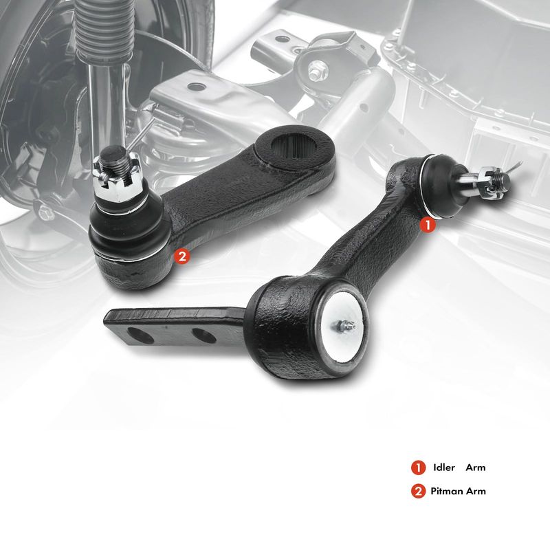 2x Front Idler & Pitman Arm for Ford F-150 1997-2004 F-250 Expedition Lincoln