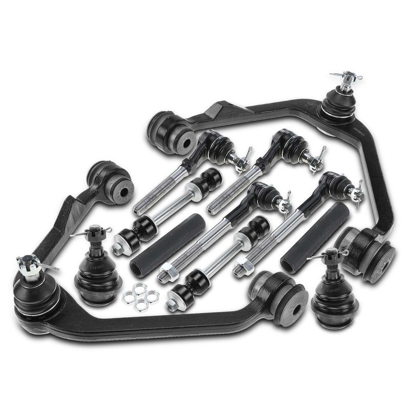 12x Front Control Arm with Ball Joint Sway Bar Link Tie Rod End for Ford F-150