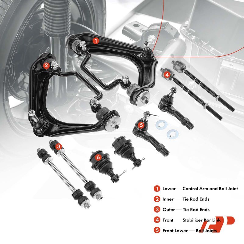 10x Front Control Arm Sway Bar Link Tie Rod End for Ford Explorer Mercury 02-03