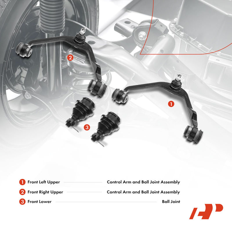 4x Front Control Arm & Ball Joint for Ford F-150 F-250 Lincoln Navigator