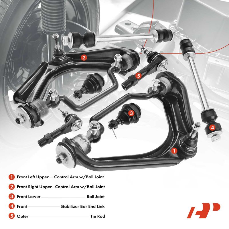 8x Front Control Arm Ball Joint Stabilizer Bar Link for Ford Explorer Mercury