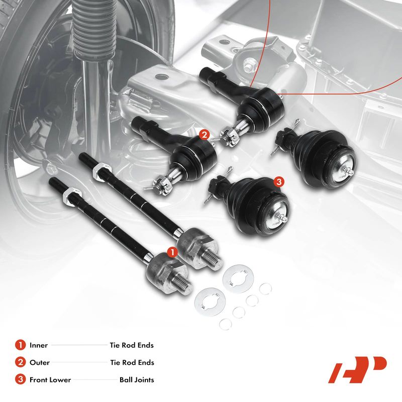 6x Inner & Outer Tie Rod End Front Lower Ball Joint for Ford Explorer Mazda