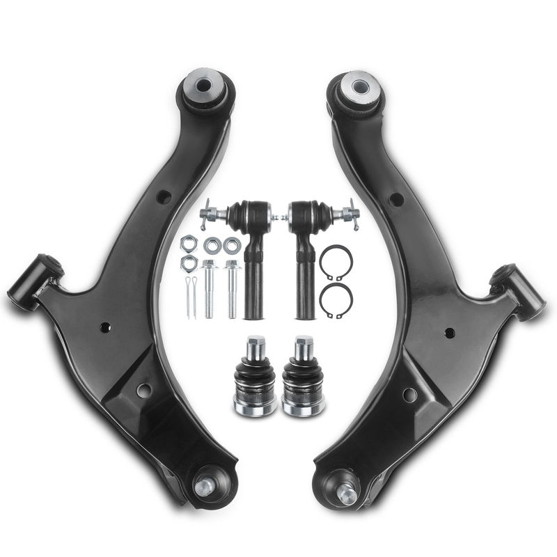 6x Front Control Arm with Ball Joint Tie Rod End for Dodge Neon 00-05 Plymouth