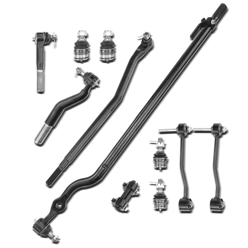 11x Front Stabilizer Bar End Link Tie Rod End Kit for Ford Excursion F-250 F-350