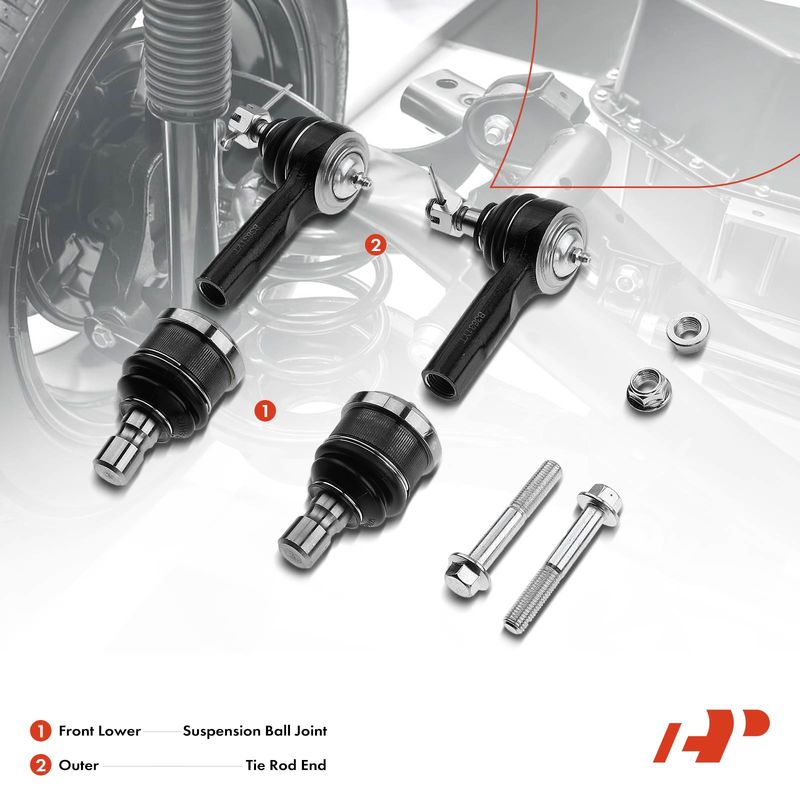 4x Front Tie Rod End & Ball Joint for Ford Escape 01-09 Mazda Mercury Mariner