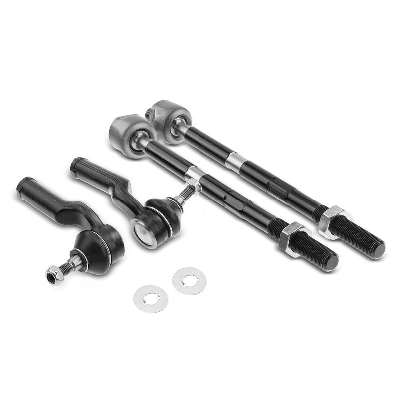 4x Inner & Outer Tie Rod End for Ford Escape 13-19 Focus 12-18 C-Max