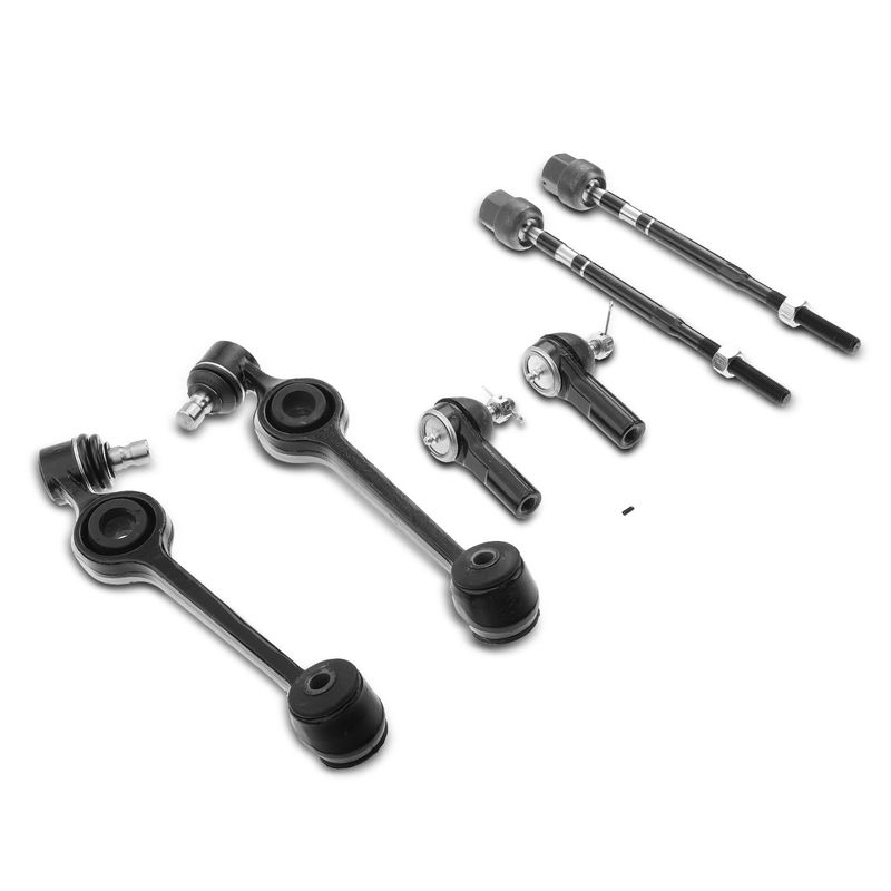 6x Front Control Arm with Ball Joint Tie Rod End for Ford Escort Tempo Mercury