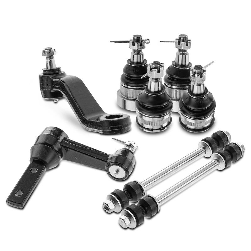 8x Front Pitman Idler Arm Stabilizer Bar Link Ball Joint for Dodge Ram 1500 94-99
