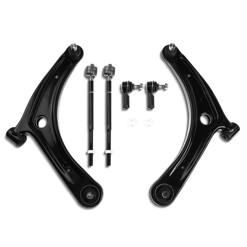 6x Front Lower Control Arm with Ball Joints Tie Rod End for Mitsubishi Lancer