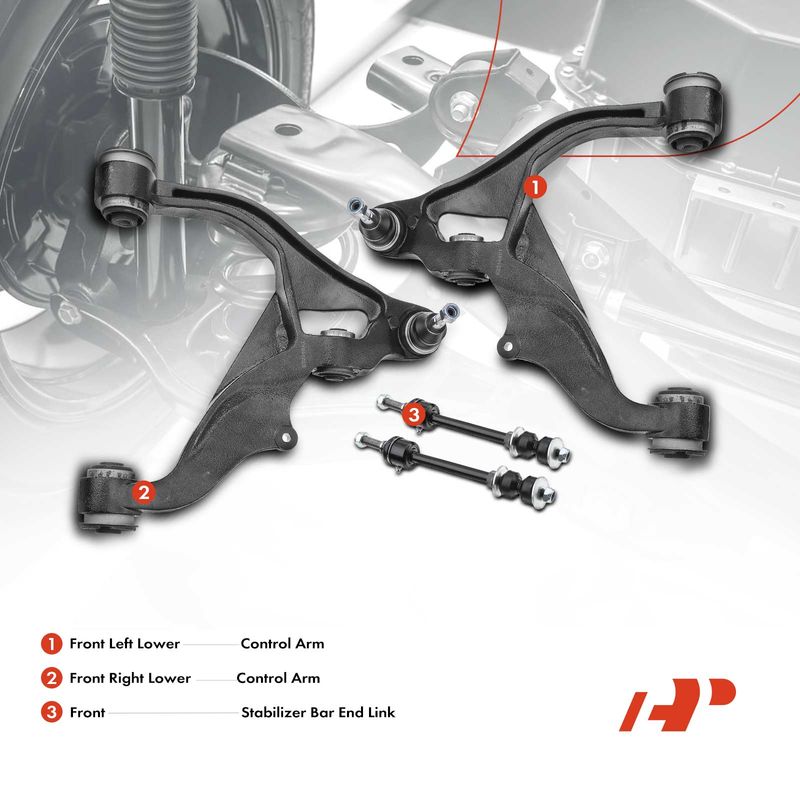 4x Front Control Arm & Sway Bar End Link for Dodge Ram 1500 06-10 Ram 1500 11-18