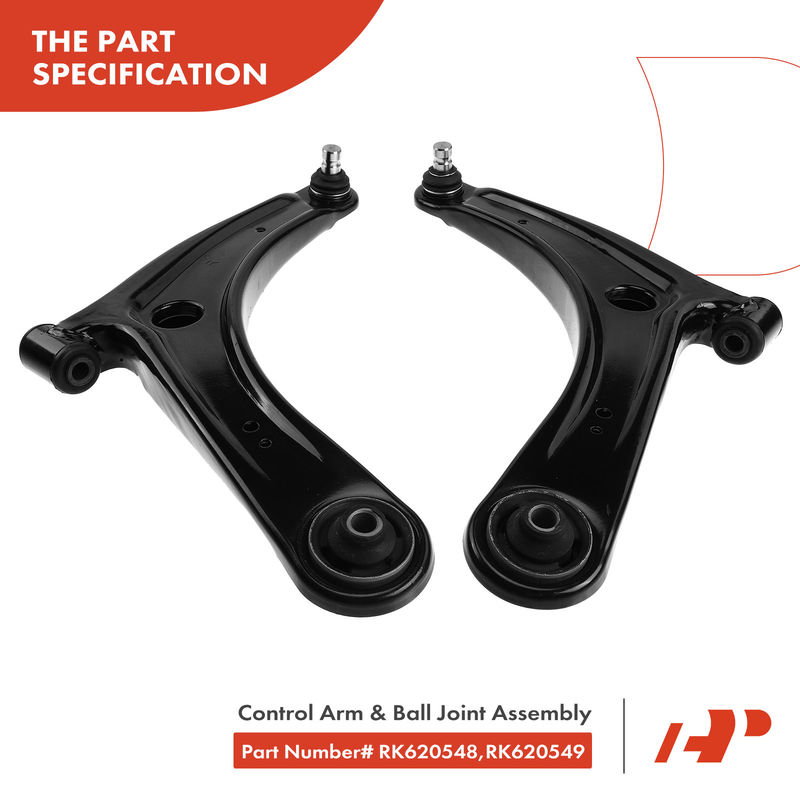 6x Front Lower Control Arm with Ball Joints Tie Rod End for Mitsubishi Lancer