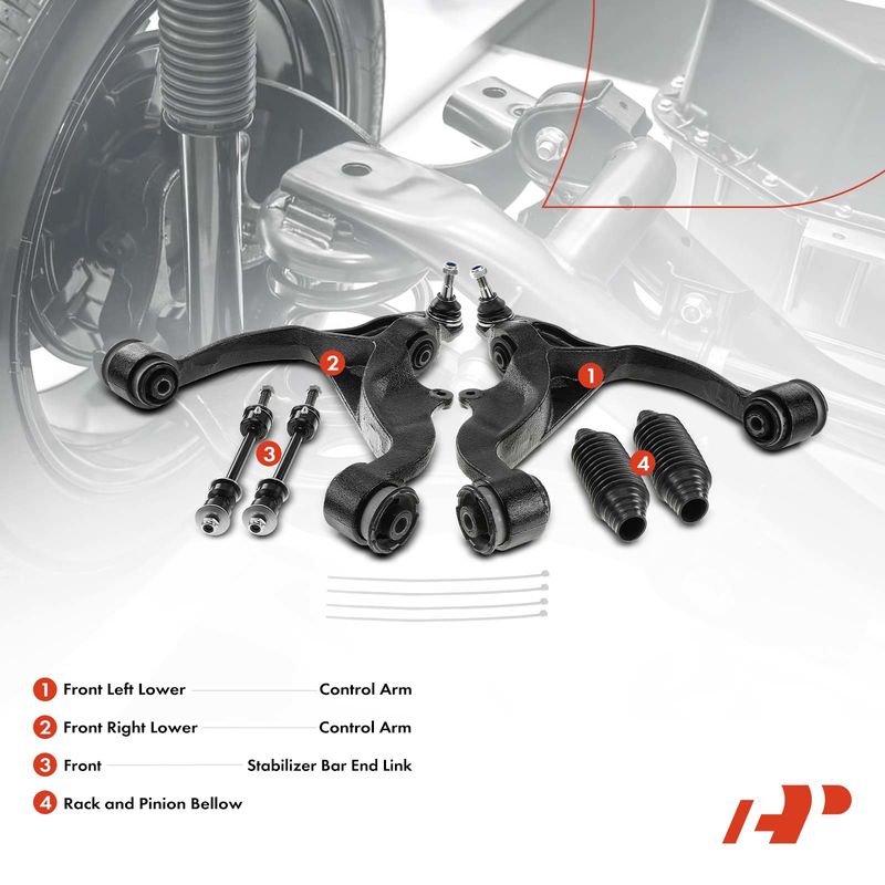 6x Front Control Arm & Sway Bar End Link for Dodge Ram 1500 2006-2010 Ram