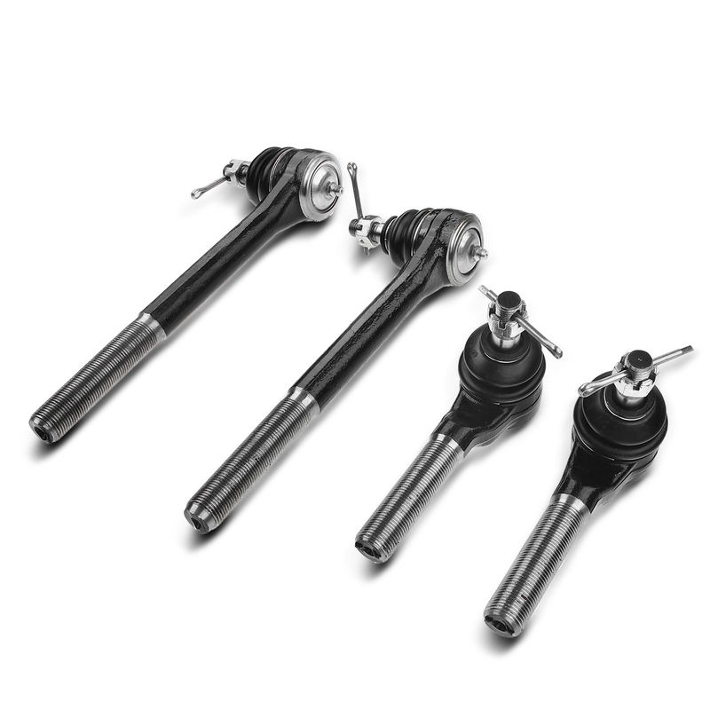 4x Inner & Outer Straight Tie Rod End for Chevrolet Gmc Isuzu Oldsmobile 83-98