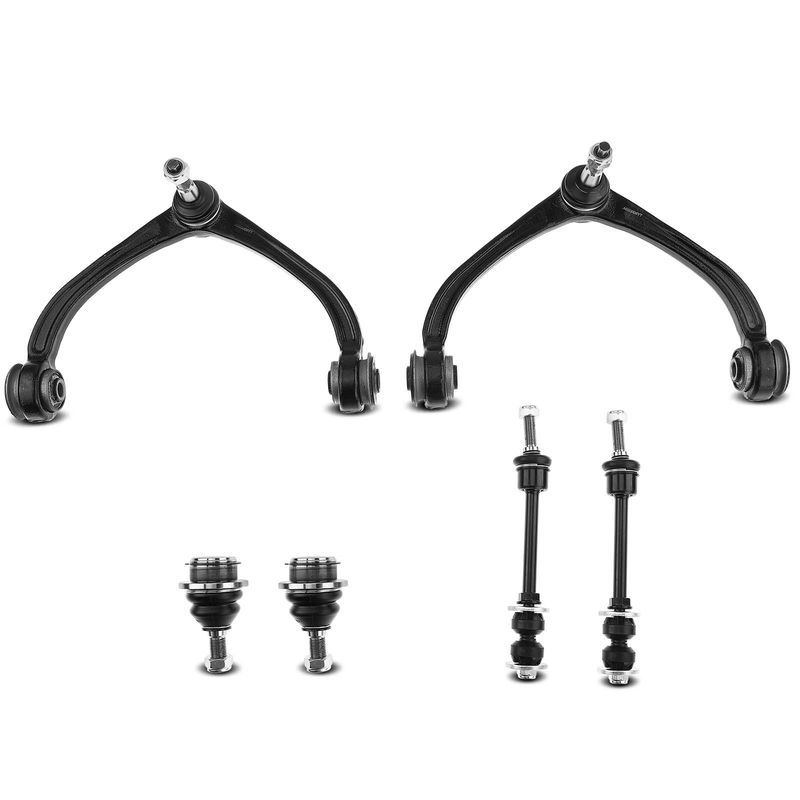 6x Front Control Arm & Bar End Link & Ball Joint for Dodge Ram Dakota Mitsubishi