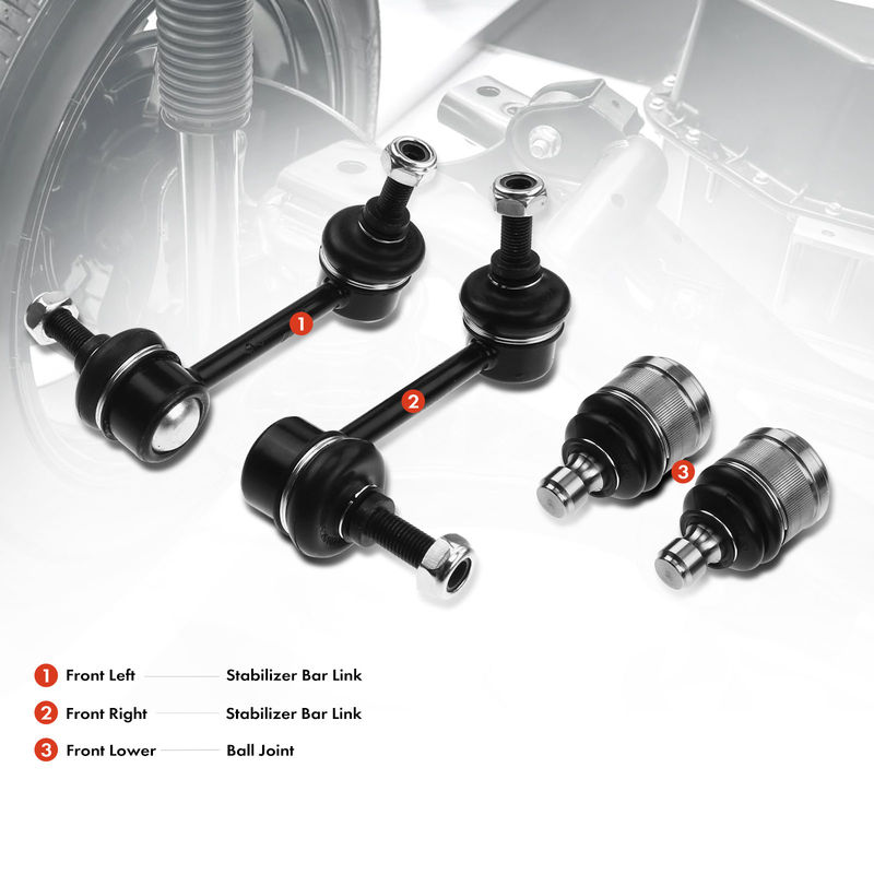 4x Front Stabilizer Bar End Link & Ball Joint for Mazda MX-6 1993-1997