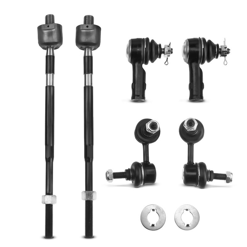 6x Front Stabilizer Bar Link & Tie Rod End for Mitsubishi Lancer 2003-2006