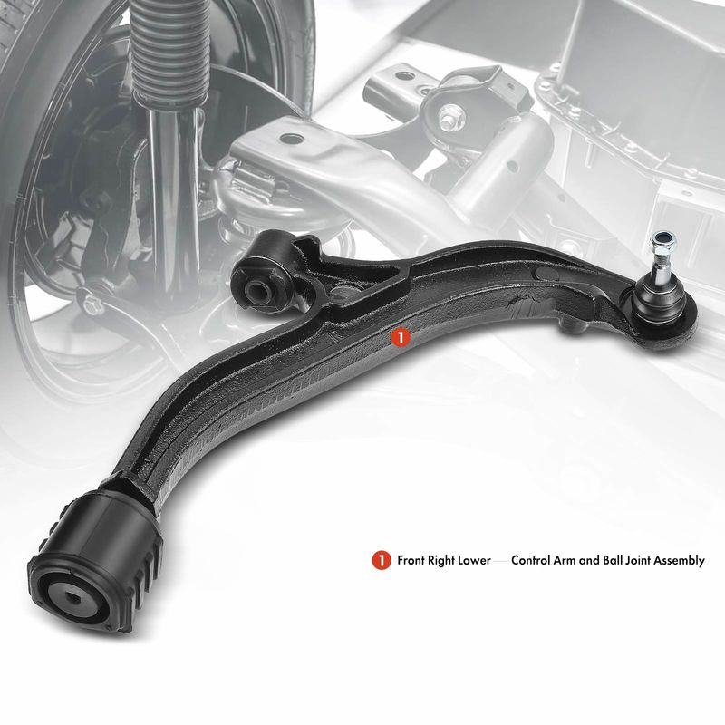 Front Right Lower Control Arm & Ball Joint for Chrysler Town & Country 2001-2007